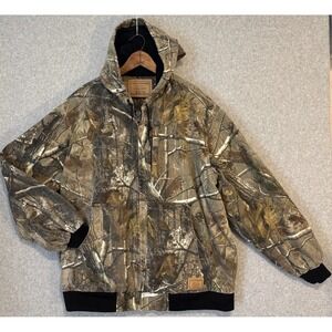 Levi Strauss Signature Field Gear Realtree AP Camo Hooded Lined Bomber Jacket XL
